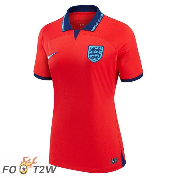 Maillots Equipe De Angleterre Femme Exterieur Rouge 2022/2023