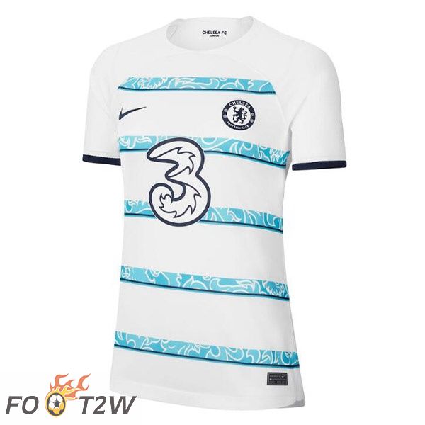 Maillot De Foot FC Chelsea Femme Exterieur Blanc 2022/2023