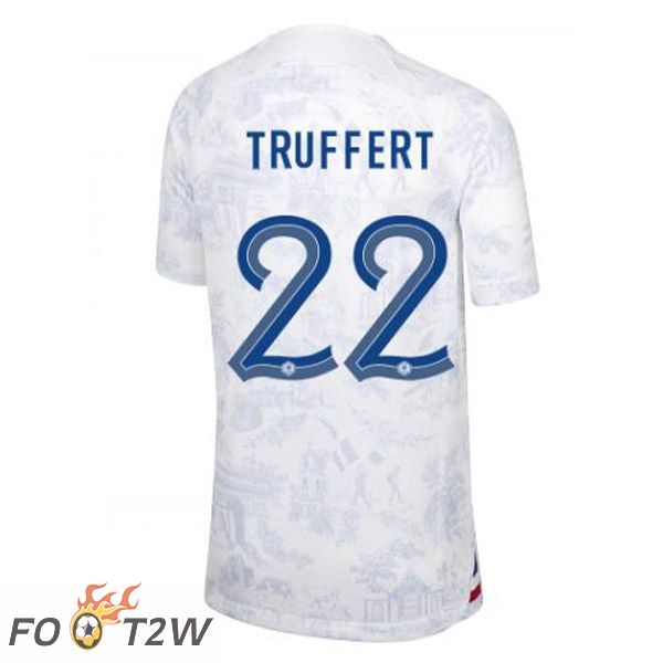 Maillots Equipe De France (TRUFFERT 22) Exterieur Blanc Coupe du monde 2022