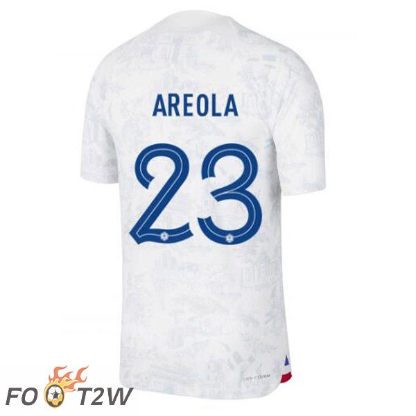 Maillots Equipe De France (AREOLA 23) Exterieur Blanc Coupe du monde 2022