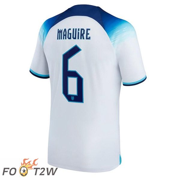 Maillots Equipe De Angleterre (MAGUIRE 6) Domicile Blanc Coupe du monde 2022