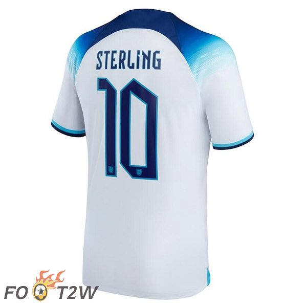 Maillots Equipe De Angleterre (STERLING 10) Domicile Blanc Coupe du monde 2022