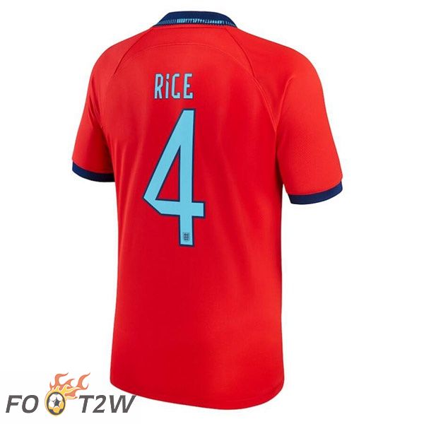 Maillots Equipe De Angleterre (RICE 4) Exterieur Rouge Coupe du monde 2022