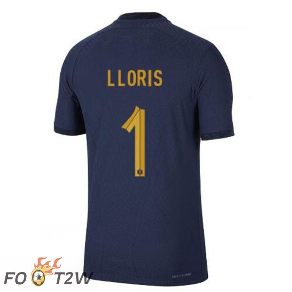 Maillots Equipe De France (LLORIS 1) Domicile Bleu Royal Coupe du monde 2022