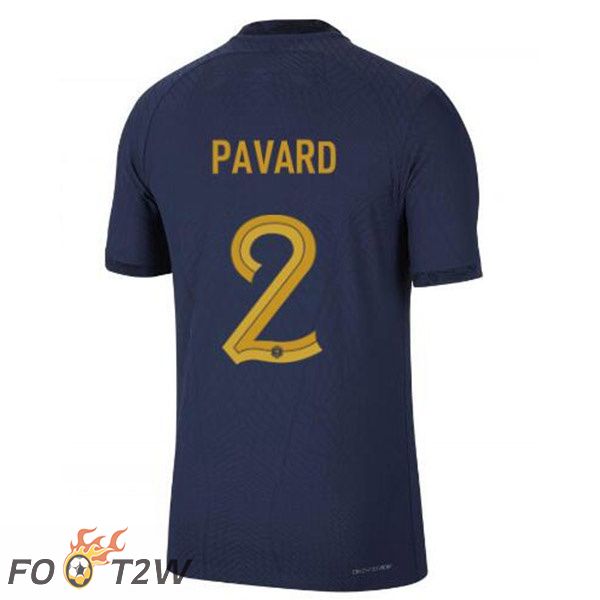 Maillots Equipe De France (PAVARD 2) Domicile Bleu Royal Coupe du monde 2022