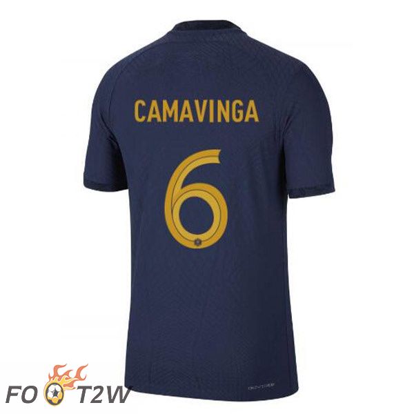 Maillots Equipe De France (CAMAVINGA 6) Domicile Bleu Royal Coupe du monde 2022