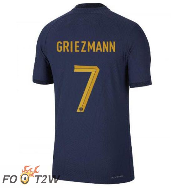 Maillots Equipe De France (GRIEZMANN 7) Domicile Bleu Royal Coupe du monde 2022