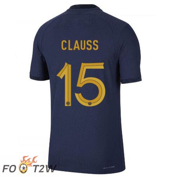 Maillots Equipe De France (CLAUSS 15) Domicile Bleu Royal Coupe du monde 2022