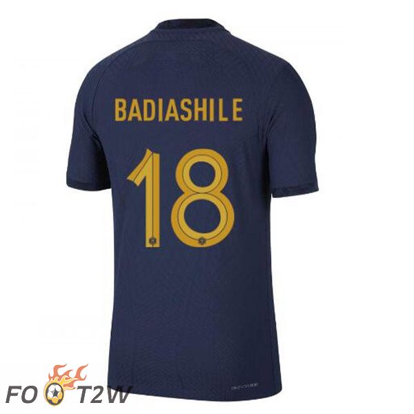 Maillots Equipe De France (BADIASHILE 18) Domicile Bleu Royal Coupe du monde 2022