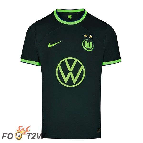 Maillot De Foot Vfl Wolfsburg Exterieur Noir 22/23