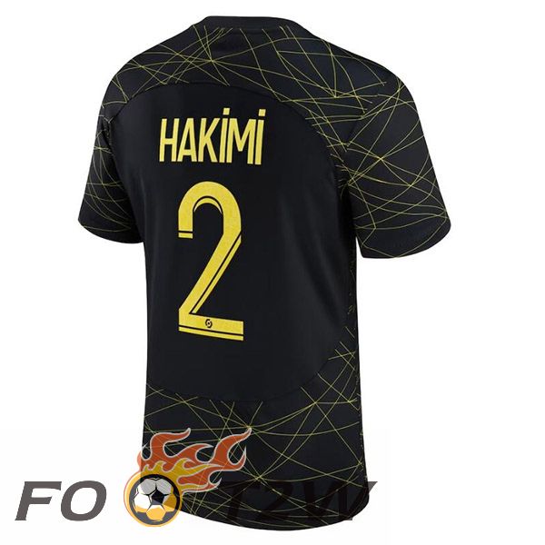 Maillot De Foot Paris PSG (HAKIMI 2) Quatrieme Noir 2022/2023