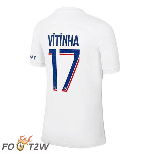 Maillot De Foot Paris PSG (VITINHA 17) Third Blanc 2022/2023