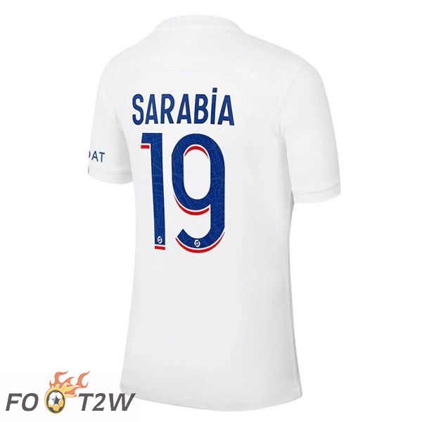 Maillot De Foot Paris PSG (SARABIA 19) Third Blanc 2022/2023