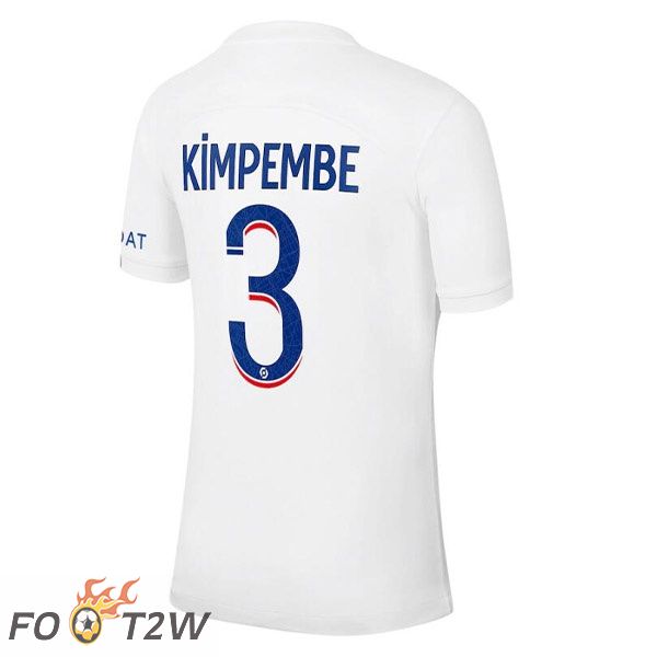 Maillot De Foot Paris PSG (KIMPEMBE 3) Third Blanc 2022/2023