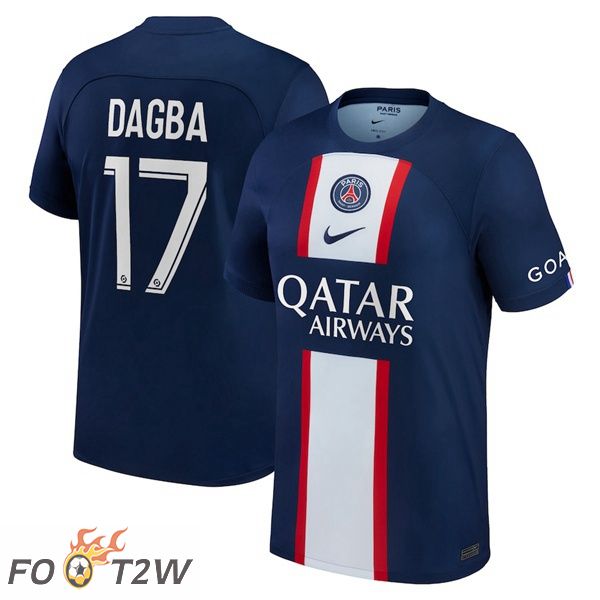 Maillot De Foot Paris PSG (Dagba 17) Domicile Bleu Royal 22/23