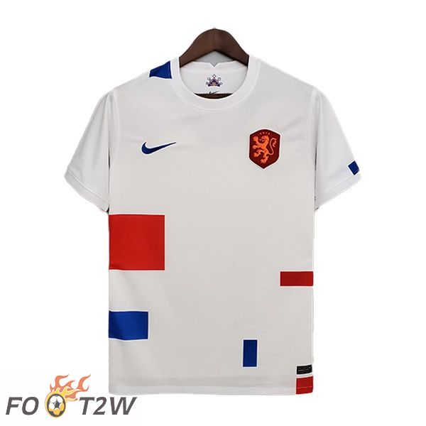 Maillot Foot Equipe de Pays-Bas Exterieur Blanc Version Fuite Coupe du monde 2022