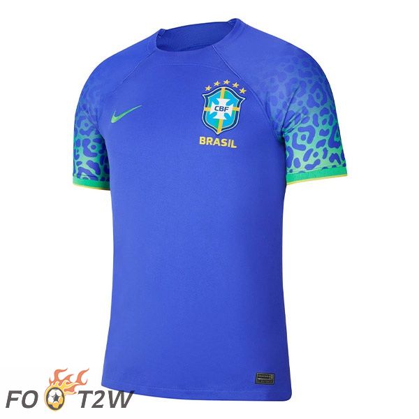 Maillot Foot Equipe de Bresil Exterieur Bleu 2022/2023