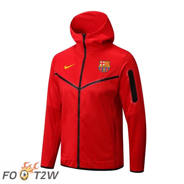 Veste A Capuche FC Barcelone Rouge 2022/2023