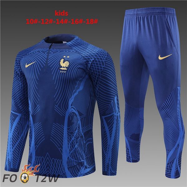 Survetement Foot France Enfant Bleu Royal 2022/2023