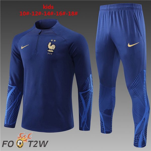 Survetement Foot France Enfant Bleu Royal 2022/2023