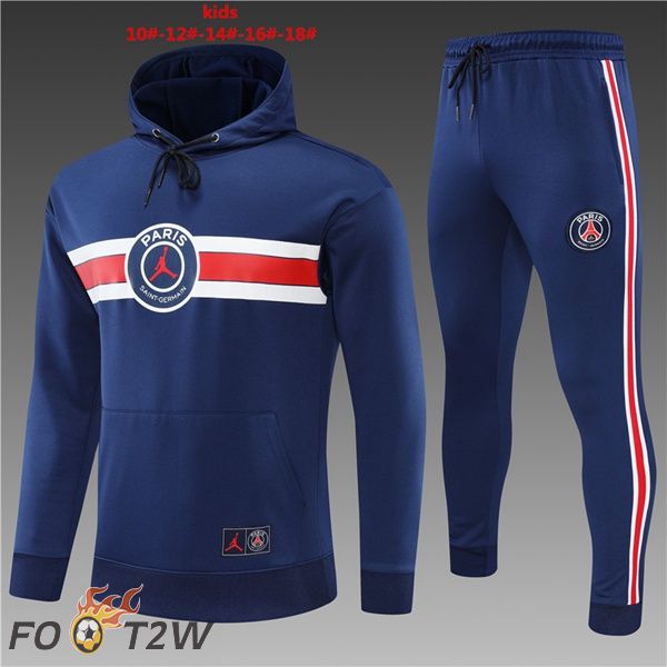 Survetement Veste A Capuche JORDAN Paris PSG Enfant Bleu 2022/2023