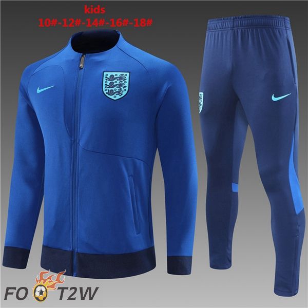 Ensemble Veste Survetement De foot Angleterre Enfant Bleu 2022/2023