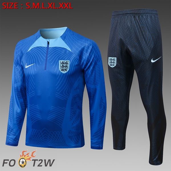 Ensemble Survetement de Foot Angleterre Enfant Bleu 2022/2023