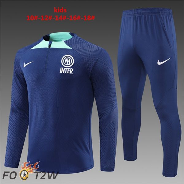 Ensemble Survetement de Foot Inter Milan Enfant Bleu 2022/2023