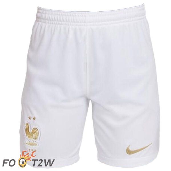 Short De Foot France Domicile Blanc 2022/2023