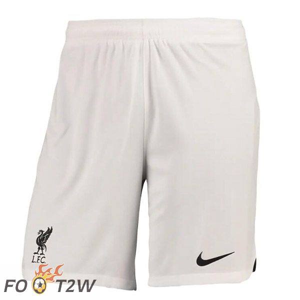 Short De Foot FC Liverpool Exterieur Blanc 2022/2023