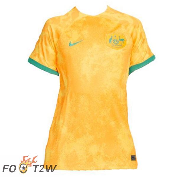 Maillot Foot Equipe De Australie Femme Domicile Jaune Coupe du monde 2022