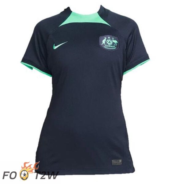 Maillot Foot Equipe De Australie Femme Exterieur Noir Coupe du monde 2022