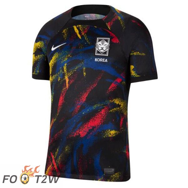 Maillot Foot Equipe De Coree Exterieur Noir Coupe du monde 2022