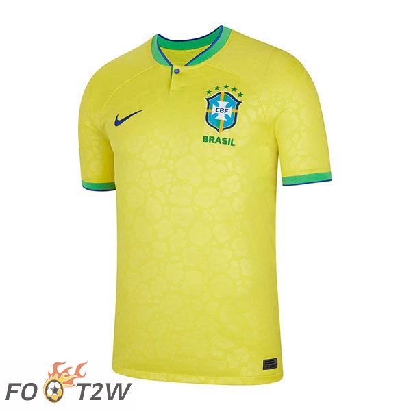 Maillot Foot Equipe de Bresil Domicile Jaune Coupe du monde 2022