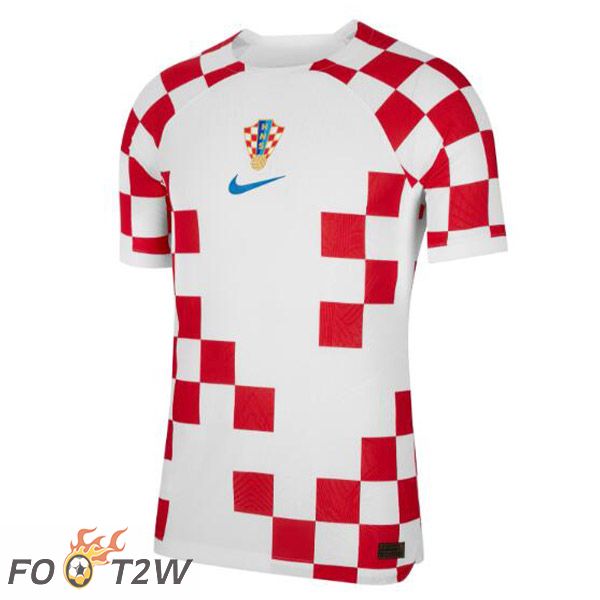 Maillot Equipe De Croatie Domicile Blanc Rouge Coupe du monde 2022