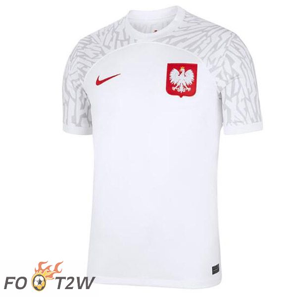 Maillot Equipe De Pologne Domicile Blanc Coupe du monde 2022