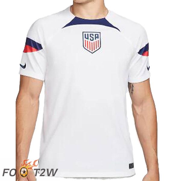 Maillot Equipe De Etats-Unis Domicile Blanc Coupe du monde 2022