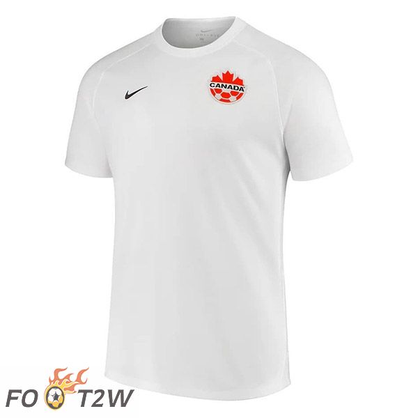 Maillot Equipe De Canada Exterieur Blanc Coupe du monde 2022