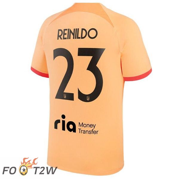 Maillot De Foot Atletico Madrid (REINILDO 23) Third Orange 2022/2023