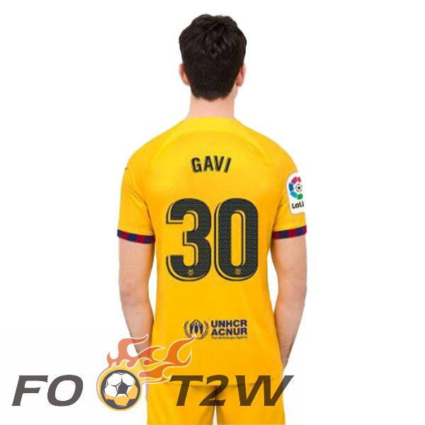 Maillot De Foot FC Barcelone (GAVI 30) Quatrieme Jaune 2022/2023