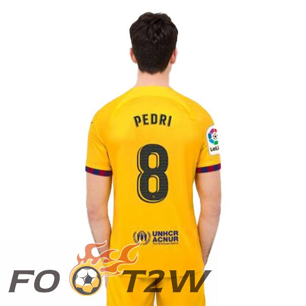 Maillot De Foot FC Barcelone (PEDRI 8) Quatrieme Jaune 2022/2023