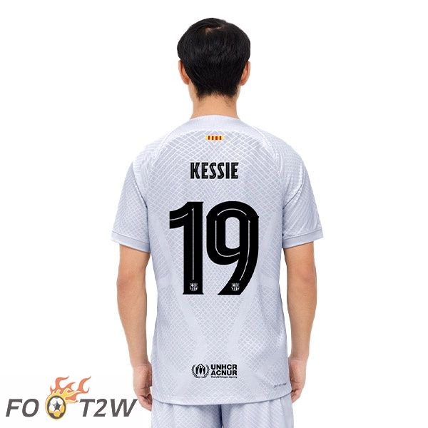 Maillot Foot FC Barcelone (KESSIE 19) Third Gris 2022/2023