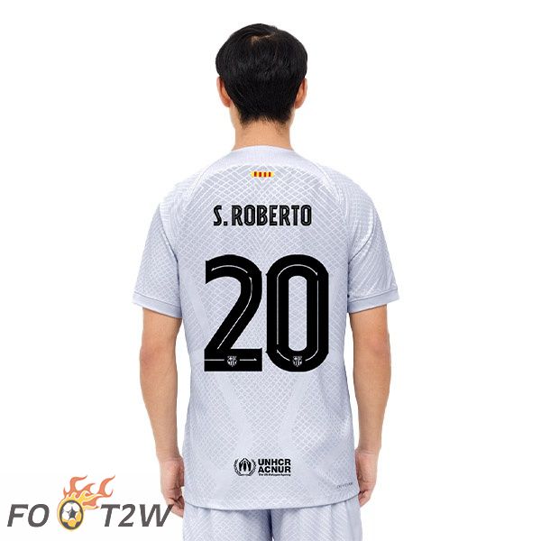 Maillot Foot FC Barcelone (S. ROBERTO 20) Third Gris 2022/2023