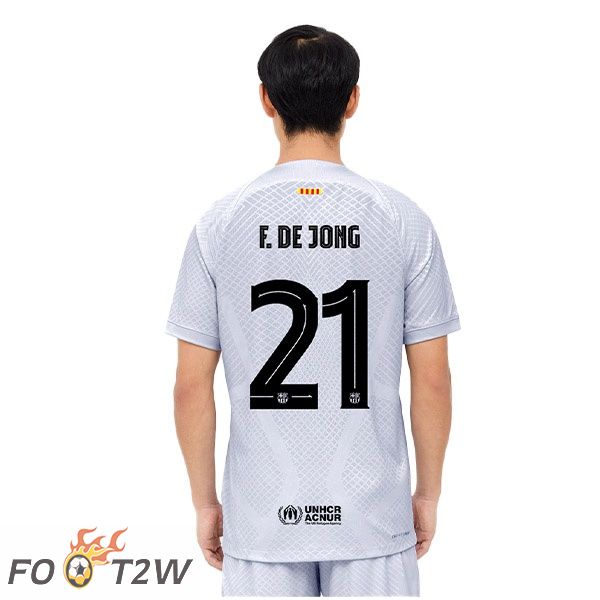 Maillot Foot FC Barcelone (F. DE JONG 21) Third Gris 2022/2023