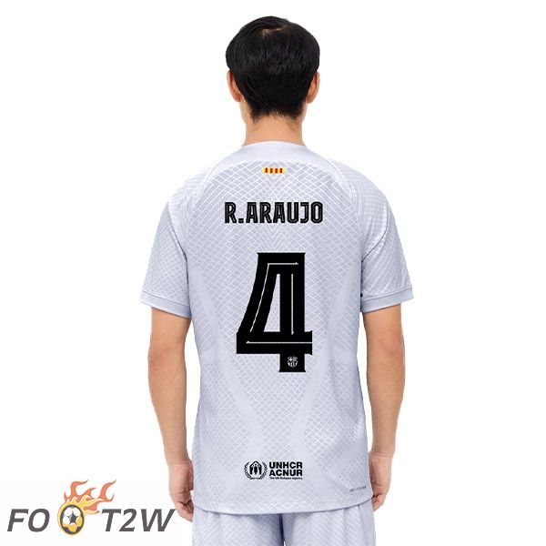 Maillot Foot FC Barcelone (R. ARAUJO 4) Third Gris 2022/2023