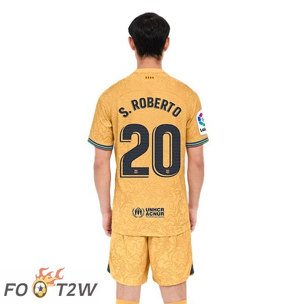 Maillot de Foot FC Barcelone (Sergi Roberto 20) Exterieur Jaune 2022/2023