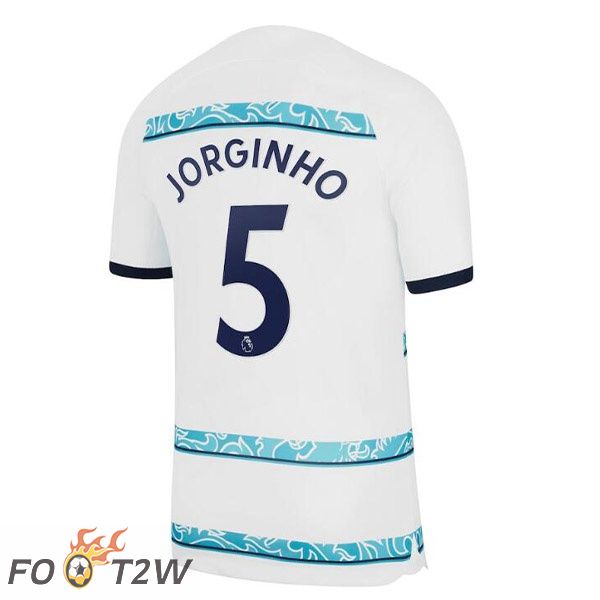 Maillot De Foot FC Chelsea (JORGINHO 5) Exterieur Blanc 2022/2023