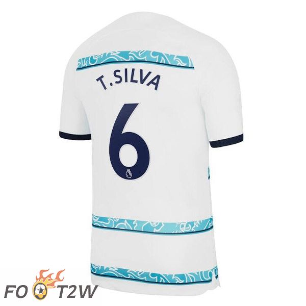 Maillot De Foot FC Chelsea (T. SILVA 6) Exterieur Blanc 2022/2023