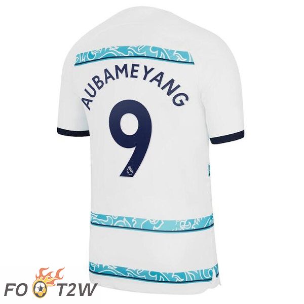 Maillot De Foot FC Chelsea (AUBAMEYANG 9) Exterieur Blanc 2022/2023