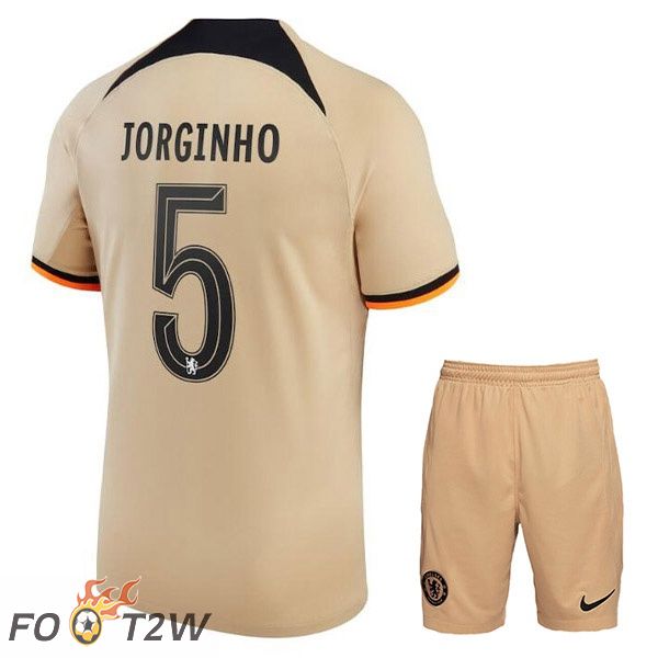 Maillot De Foot FC Chelsea (JORGINHO 5) Enfant Third Marron 2022/2023